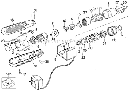 Page A Diagram and Parts List for 6991 Type 2 Black and Decker Electric Drill